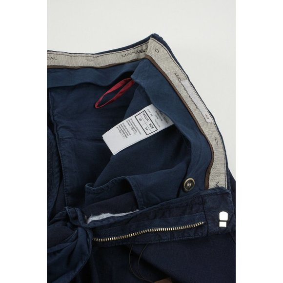 New Michael Coal Brad Mens US Size 40 x 28 Slim Dark Blue Woven Jacquard Capri - Picture 8 of 10
